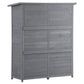 Outdoor 5.3ft Hx4.6ft L Wood Storage Shed Tool Organizer,Garden Shed, Storage Cabinet with Waterproof Asphalt Roof Gray