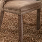 High-end Tufted Solid Wood Contemporary Velvet Upholstered Dining Chair with Wood Legs Nailhead Trim 2-Pcs Set Khaki