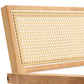 Solid wood+imitation rattan rocking chair allows you to relax quietly indoors and outdoors enhancing your sense of relaxation