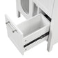 Bathroom Vanity with Sink, Bathroom Vanity Cabinet with Two Drawers and Door, Adjustable Shelf, Solid Wood and MDF, White