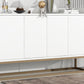 TREXM Modern Sideboard Buffet Cabinet with Large Storage Space, Elegant Design for Dining Rooms and Entryways, White