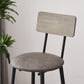 Bar Table Set with 2 Bar stools PU Soft seat with backrest Grey 43.31'' L x 15.75'' W x 35.43'' H