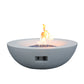 42 Inch Outdoor Concrete Propane gas Fire Pit bowl in Antique white color