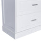 Tall Bathroom Storage Cabinet with Two Doors and Drawers, Adjustable Shelf, MDF Board, White Finish