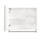 Modern 32x28 Inch Bathroom Storage Cabinet with Mirrors, LED Lights, and Multi-Layer Storage Compartments