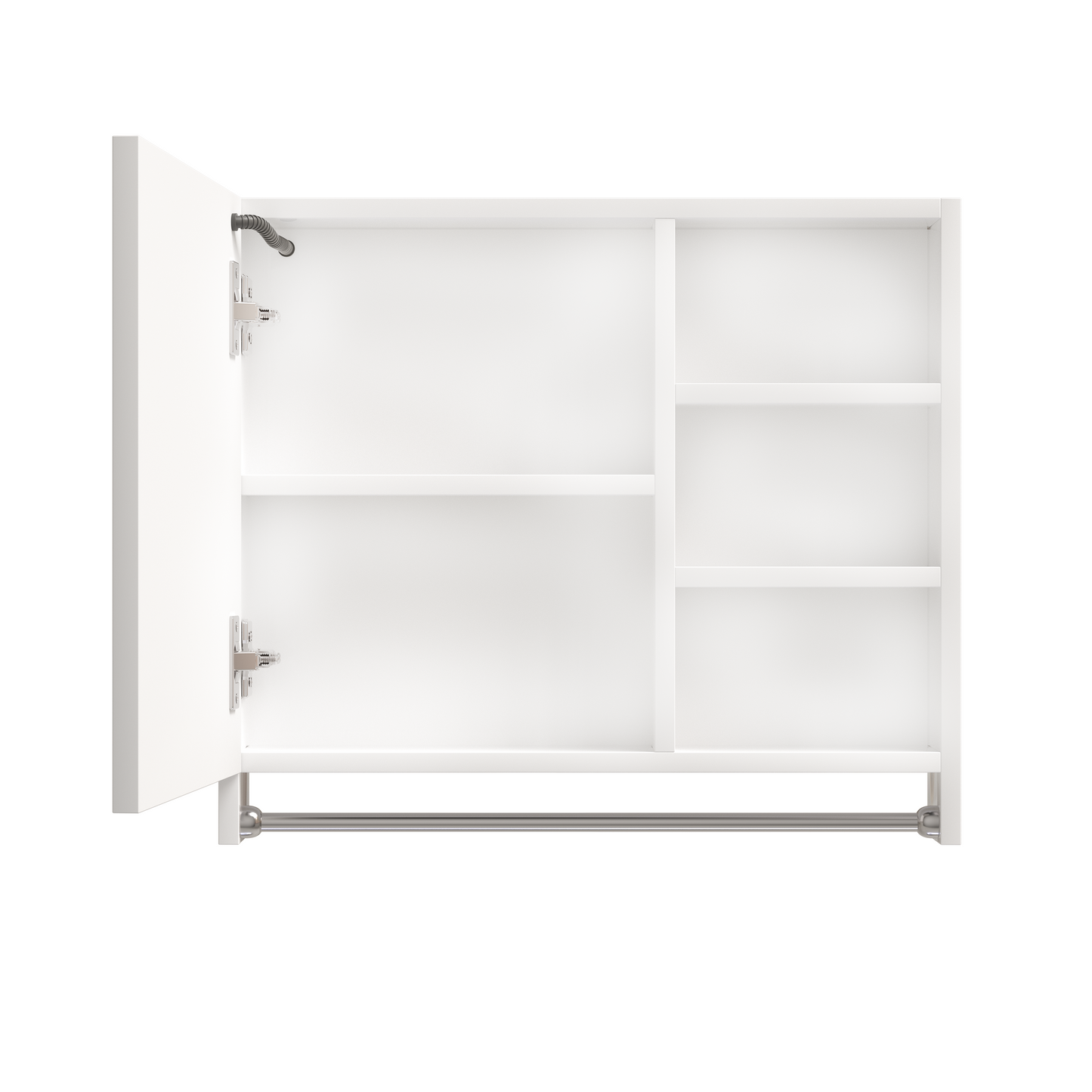 Modern 32x28 Inch Bathroom Storage Cabinet with Mirrors, LED Lights, and Multi-Layer Storage Compartments