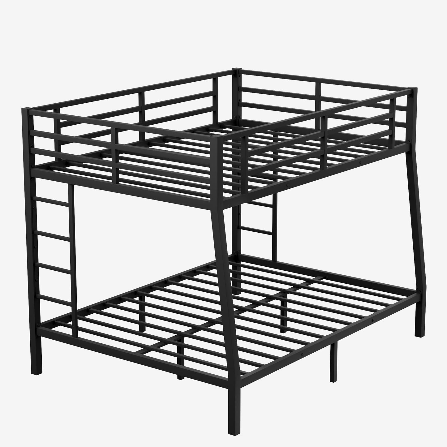 Metal Full XL Over Queen Bunk Bed for Teens and Adults, Space-Saving and Noise-Reduced Design