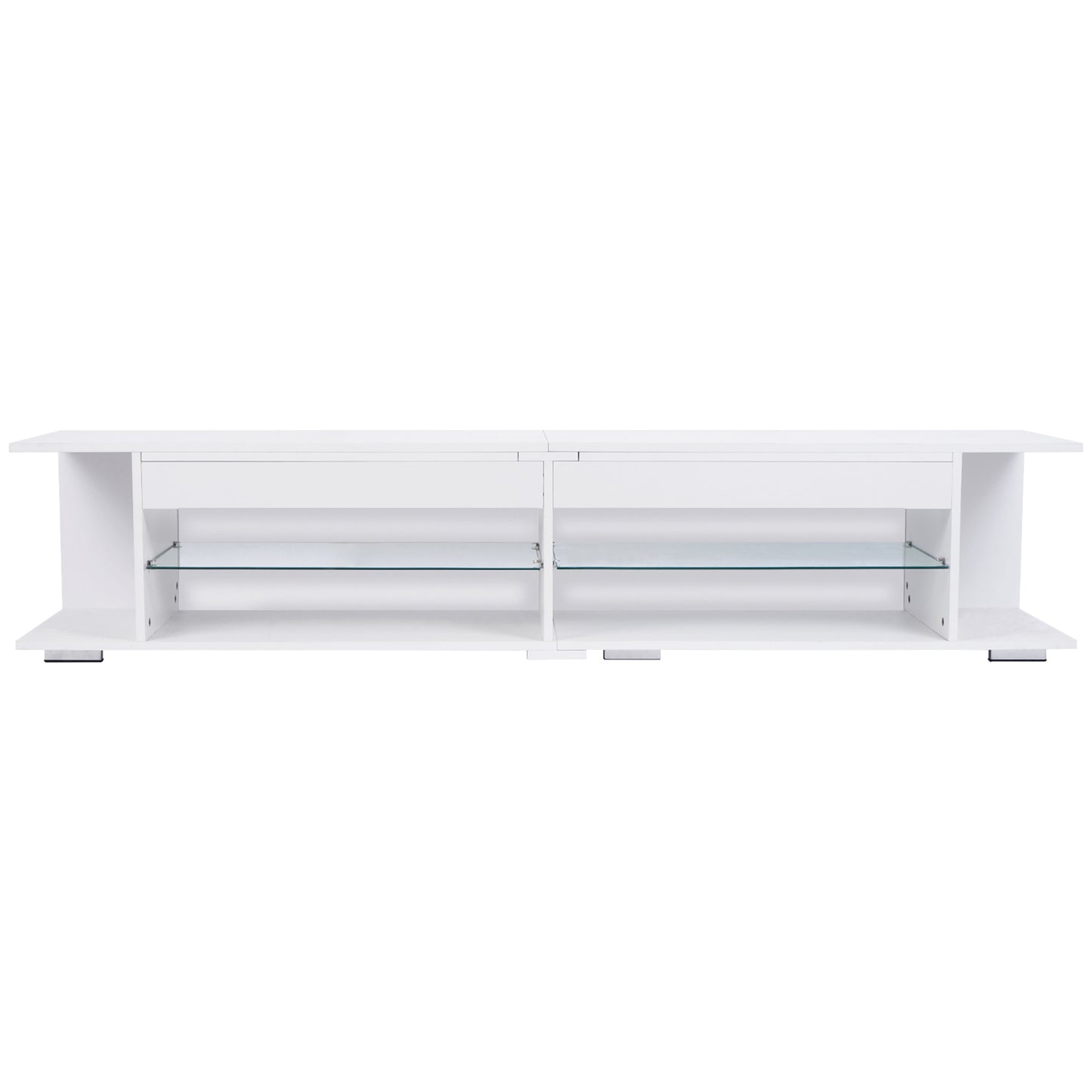 LED TV Stand Modern Entertainment Center with Storage High Gloss Gaming