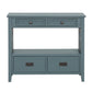 36'' Farmhouse Pine Wood Console Table Entry Sofa Table with 4 Drawers & 1 Storage Shelf ( Blue)