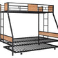 Metal Twin over Full Bunk Bed with Trundle/ Heavy-duty Sturdy Metal