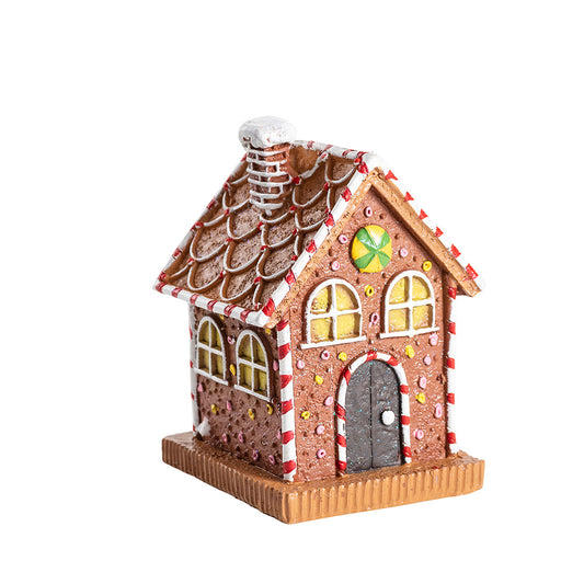 Glowing Gingerbread House – Lighted Tabletop Ornament