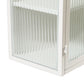 Glass Doors Modern Two-door Wall Cabinet with Featuring Three-tier White