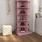 Pink 360 Rotating shoe cabinet 6 layers