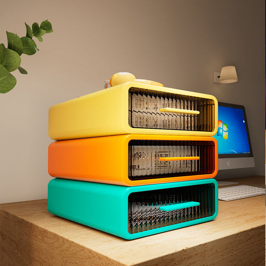 Drawer Type Desktop Storage Box Multifunctional Office Desk Storage Box Organizing Storage Box Dormitory Storage Box