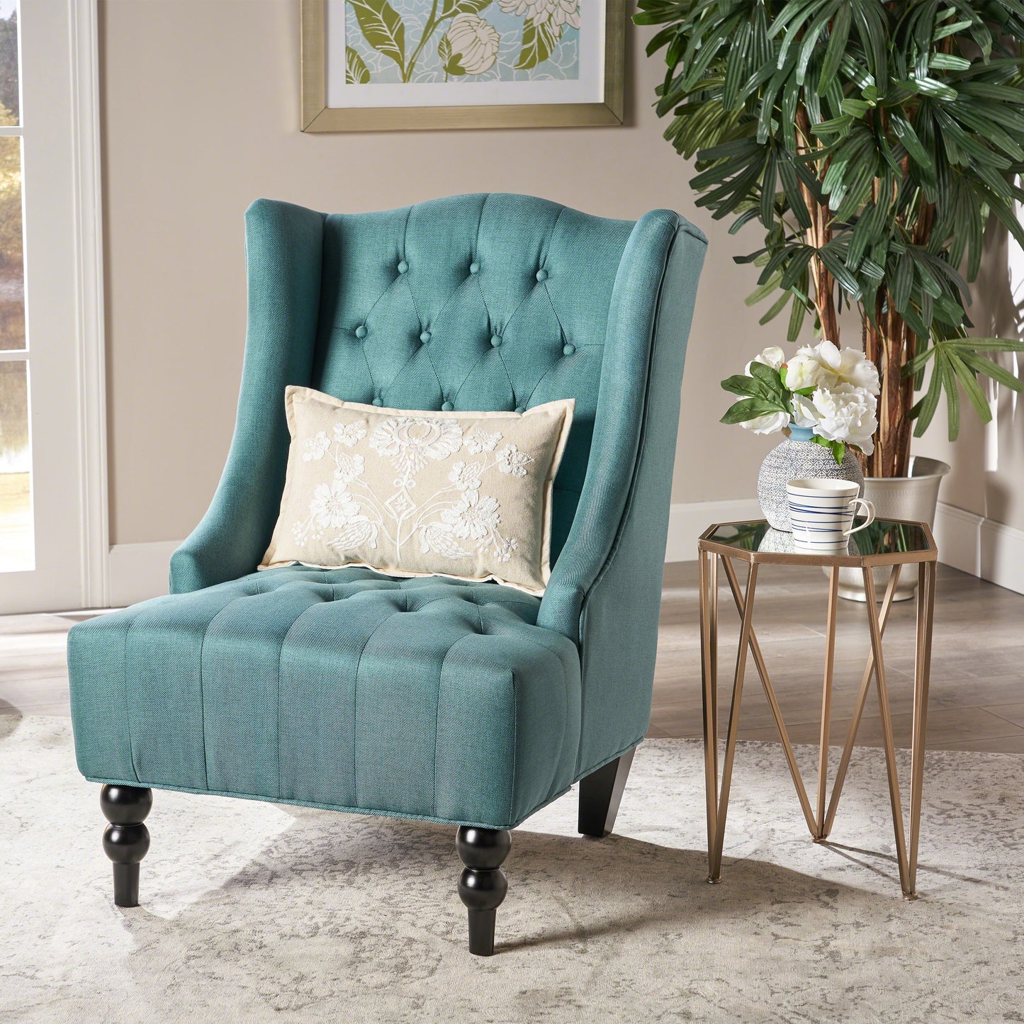 Upholstered Wingback Chair, Classic and Comfortable Design for Living Rooms and Bedrooms