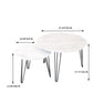 27.56'' Round Nesting Coffee Table Set of 2, Circular Nesting End Table Set Sturdy Metal Base for Living Room, bedroom, White