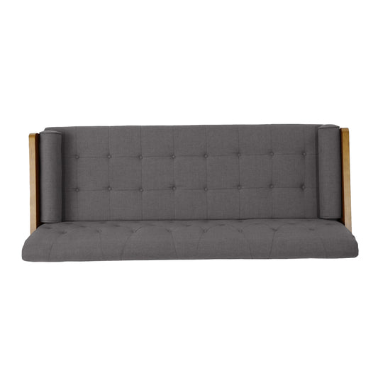 Aidan Mid-Century Modern Tufted Fabric Sofa, Timeless Design for Living Rooms and Apartments