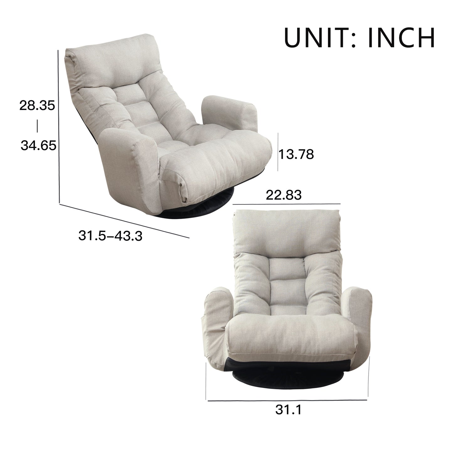 Adjustable Lounge Sofa Chair, Comfortable and Versatile Design for Relaxing in Living Rooms