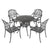 5PCS Outdoor Furniture Dining Table Set  Patio Furniture Includes 1 Round Table and 4 Chairs with Umbrella Hole