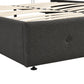 Upholstered Platform Bed with Underneath Storage Queen Size Gray