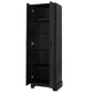 Storage Cabinet with Two Doors for Bathroom, Office, Adjustable Shelf, MDF Board, Black