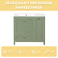 36" Bathroom Vanity with Sink, Double Door Cabinet, Large Drawer, and Flip Drawer, Green Finish