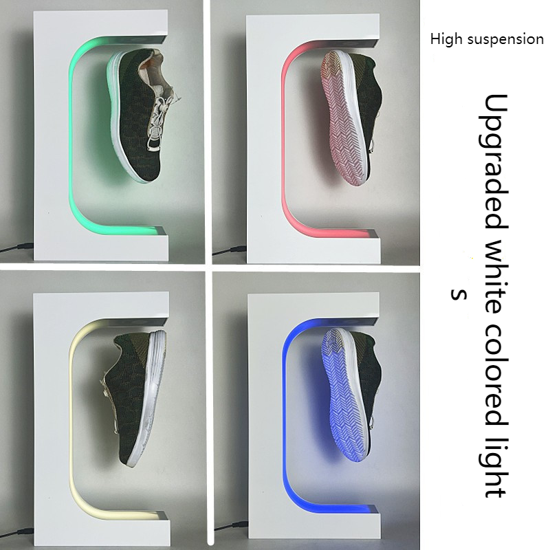 Magnetic levitation acrylic platform desktop advertising rotating display platform Magnetic levitation shoe display rack