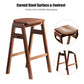 3-Piece Pub Dining Set, Retro Bar Table with Rubber Wood Stackable Backless High Stools for 2