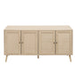 4-Door Accent Cabinet Sideboard Buffet with Adjustable Shelves, Stylish Storage for Entryways and Living Rooms