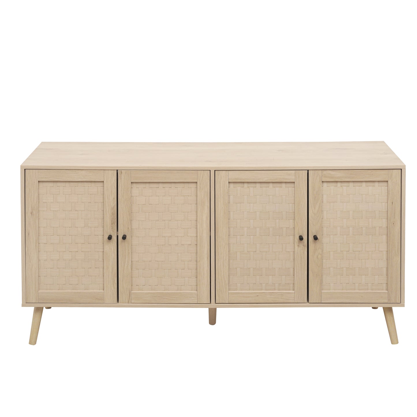 4-Door Accent Cabinet Sideboard Buffet with Adjustable Shelves, Stylish Storage for Entryways and Living Rooms