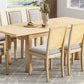 TOPMAX Expandable 84-Inch Dining Table Set with 24" Detachable Leaves, 6 Armless Chairs, and 2 Armchairs, Natural Finish