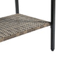 Patio Furniture, Outdoor Furniture, Seasonal PE Wicker Furniture, Four Set Wicker Furniture With Black Metal Table