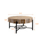 Vintage Patchwork Lace Shape Coffee Table Cedar Coffee Table Set (Set of 2)