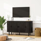 4-Door Storage Cabinet with Adjustable Shelves, TV Stand Console for Living Rooms and Bedrooms