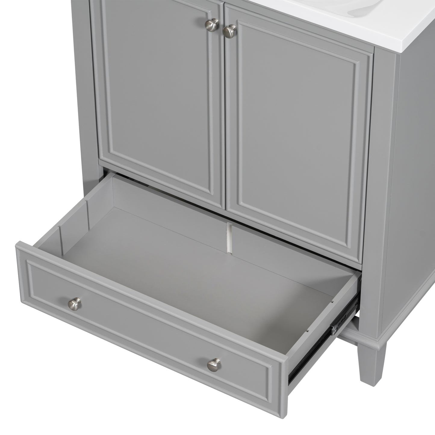 Grey Bathroom Vanity, Modern and Functional Design for Bathrooms with Ample Storage Space