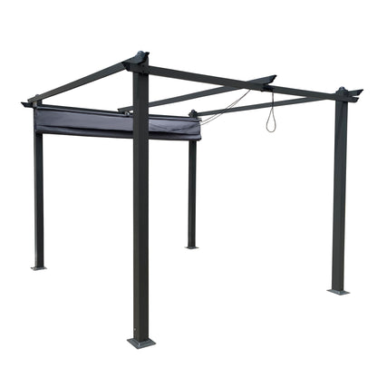 Outdoor Retractable Pergola Gray