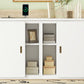 Full Size Murphy Bed with Shelves, Cabinets, and USB Ports, Space-Saving Design in White Finish