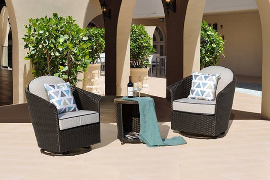 Patio Time Wheeler 3-Piece Rattan Bistro Set