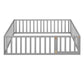 Full Size Wood Daybed Frame with Fence Gray(OLD SKU:WF289662AAE)