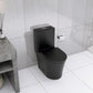 Matte Black Elongated One Piece Toilet Dual Flush 1.1/1.6 GPF Water Saving Map 1000g,Matte Black