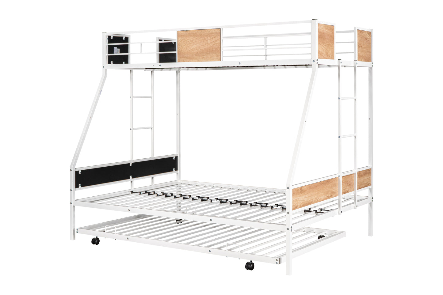 Metal Twin over Full Bunk Bed with Trundle