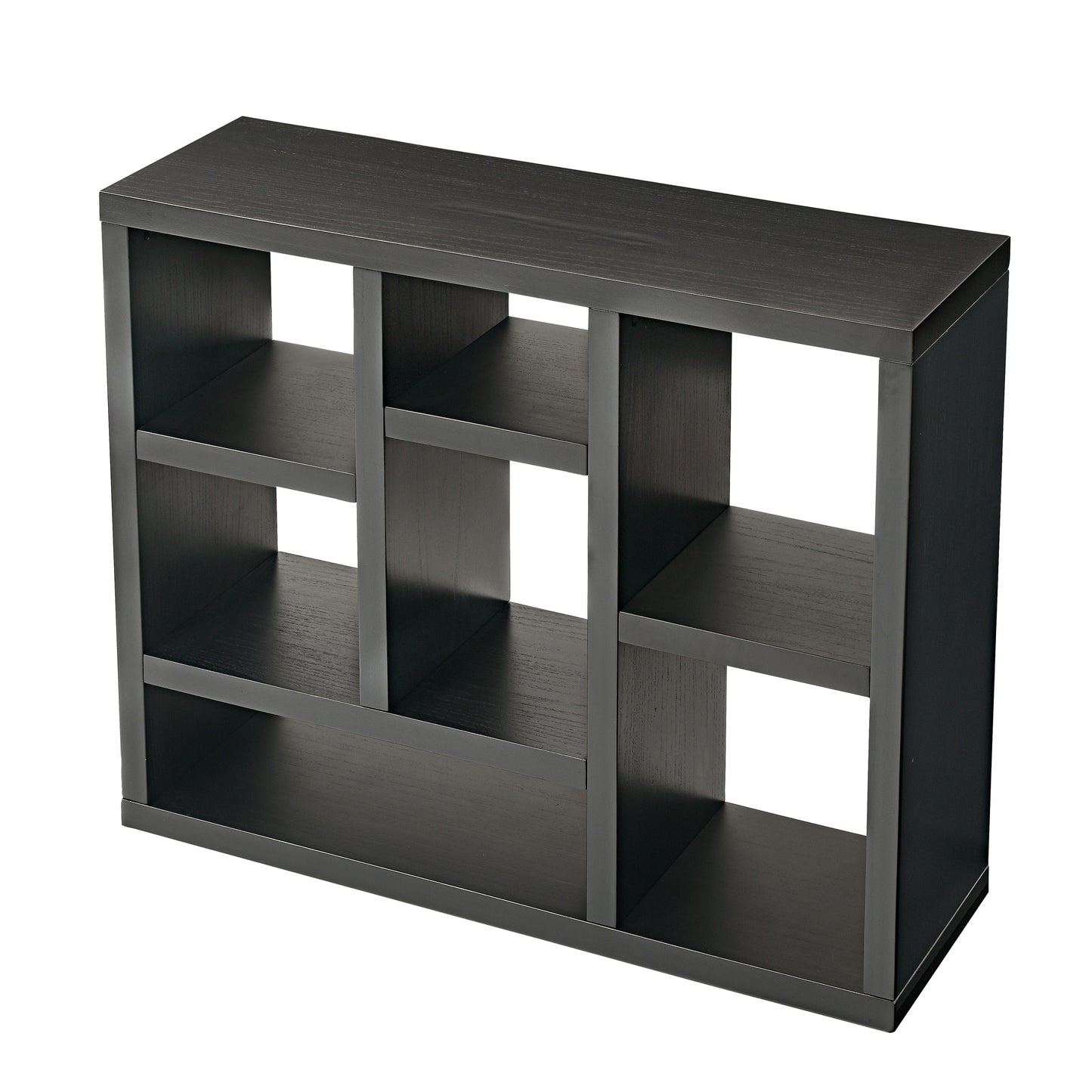 Open Wooden Open Shelf Bookcase Freestanding Display Storage Cabinet with 7 Cube Storage Spaces