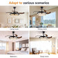 Modern Minimalist Invisible Ceiling Fan Light - Retractable Fan With LED Fixtures - For Living Room, Bedroom and Dining room