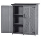 Outdoor 5.3ft Hx4.6ft L Wood Storage Shed Tool Organizer,Garden Shed, Storage Cabinet with Waterproof Asphalt Roof Gray