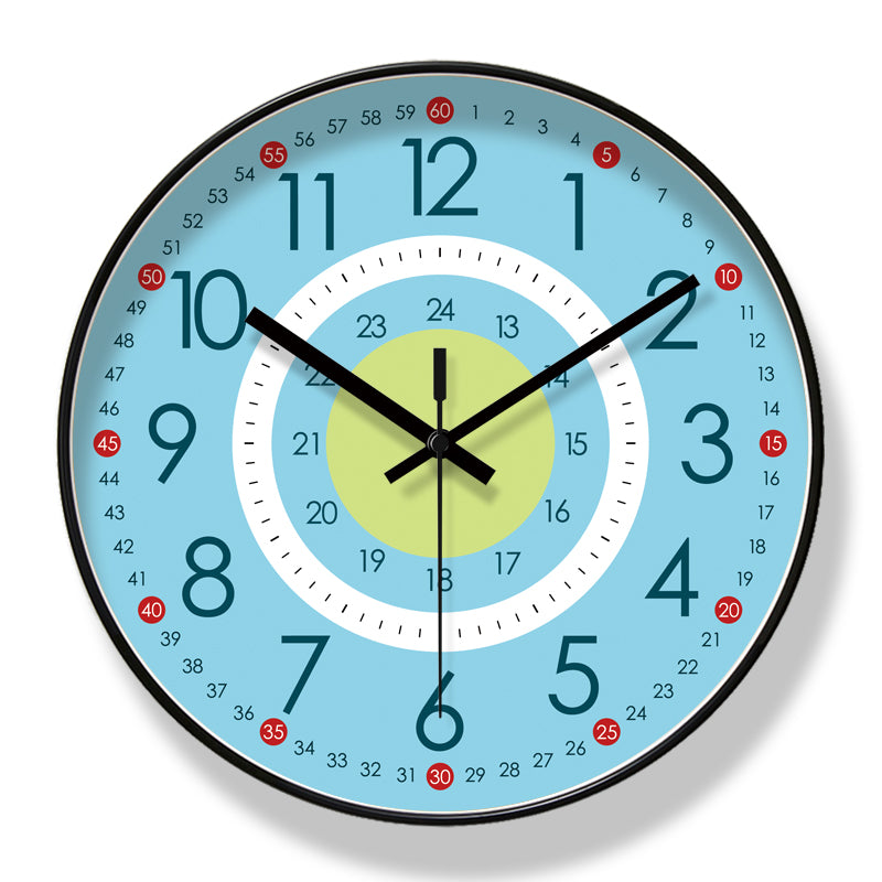 Children's Room Wall Clock Early Education Learn Silent Clock