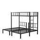 Twin over Twin & Twin Bunk Beds for 3, Twin XL over Twin & Twin Bunk Bed Metal Triple Bunk Bed, Black