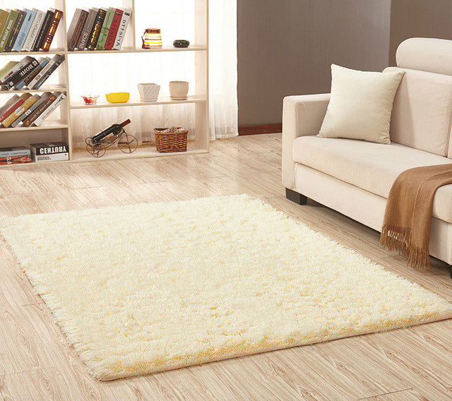 Super Soft Silk Wool Rug Indoor Modern Shag Area Rug Silky Rugs Bedroom Floor Mat Baby Nursery Rug Children Carpet