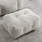 Fluffy bean bag chair Super soft couch chair with memory foam and footstool Indoor modern focus bean bag chair