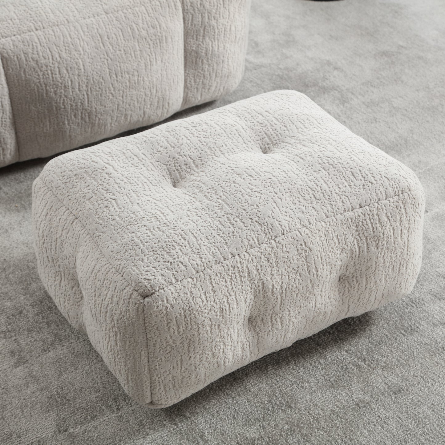 Fluffy bean bag chair Super soft couch chair with memory foam and footstool Indoor modern focus bean bag chair