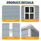 5x3ft Resin Outdoor Storage Shed Kit-Perfect to Store Patio Furniture Grey